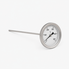 Termometru pentru cuptor cu montaj în zidărie, tijă 30 cm, 0-500°C
