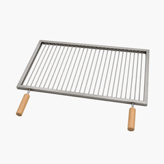 Grătar inox 700 x 500 mm, bare rotative 6 mm, mânere detașabile – ECO