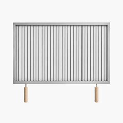 Grătar inox 700 x 500 mm, bare rotative 6 mm, mânere detașabile – ECO