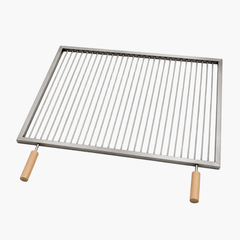 Grătar inox 800 x 600 mm, bare rotative 6 mm, mânere detașabile – ECO