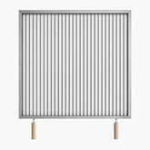 Grătar inox 800 x 800 mm, bare rotative 6 mm, mânere detașabile – ECO