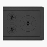 Plita din fontă cu ramă și trei ochiuri 622 mm L x 540 mm l