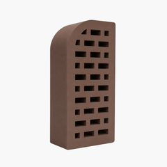 Cărămidă Maro, colț rotunjit pentru fațade, garduri și grătare – 250 × 120 × 65 mm