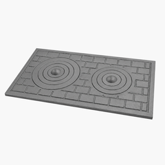 Plită din fontă cu ochiuri mobile 700 mm x 400 mm