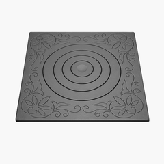 Plită din fontă model floral 400 mm x 420 mm