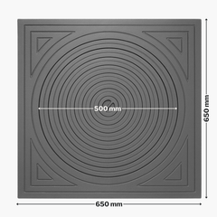 PLITA DIN FONTA 650 mm L x 650 mm l