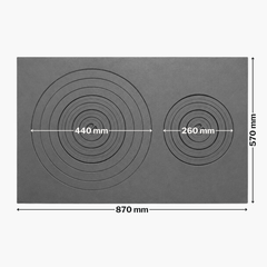 PLITA DIN FONTA CU DOUA OCHIURI 870 mm L x 570 mm l