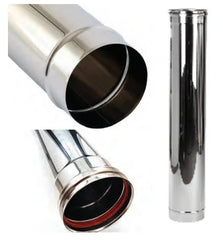 BURLAN INOX CU GARNITURA LUNGIME 100 cm GROSIME 0.5 mm