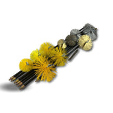 Trusa profesionala de curatat hornuri 13ml bastoane cu blocator D20 perii fir otel si nylon D125, D150, D180, D200, D250, D300