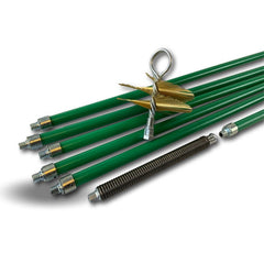 Trusa profesionala de curatat hornuri 8m bastoane cu blocator arc si perie otel plat cu diametru 180mm