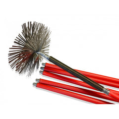 Trusa profesionala de curatat hornuri cu perie din otel de diametru 150mm