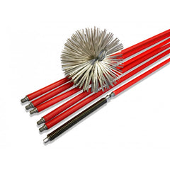 Trusa profesionala de curatat hornuri cu perie din otel de diametru 180mm