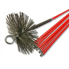 Trusa profesionala de curatat hornuri cu perie din otel de diametru 180mm