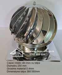 CAPAC (PALARIE TERMINAL) ROTATIV CU TALPA DIN INOX