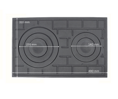 PLITA DIN FONTA CU DOUA OCHIURI 490 mm L x 310 mm l