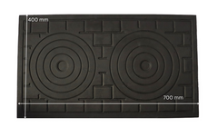 PLITA DIN FONTA CU DOUA OCHIURI FALSE 700 mm L x 400 mm l