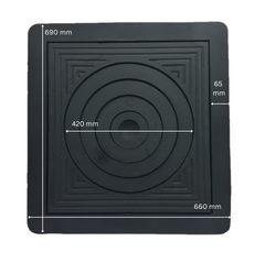 PLITA DIN FONTA CU RAMA SI CU UN OCHI 690 mm L x 660 mm l