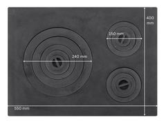 PLITA DIN FONTA CU TREI OCHIURI 550 mm L x 400 mm l