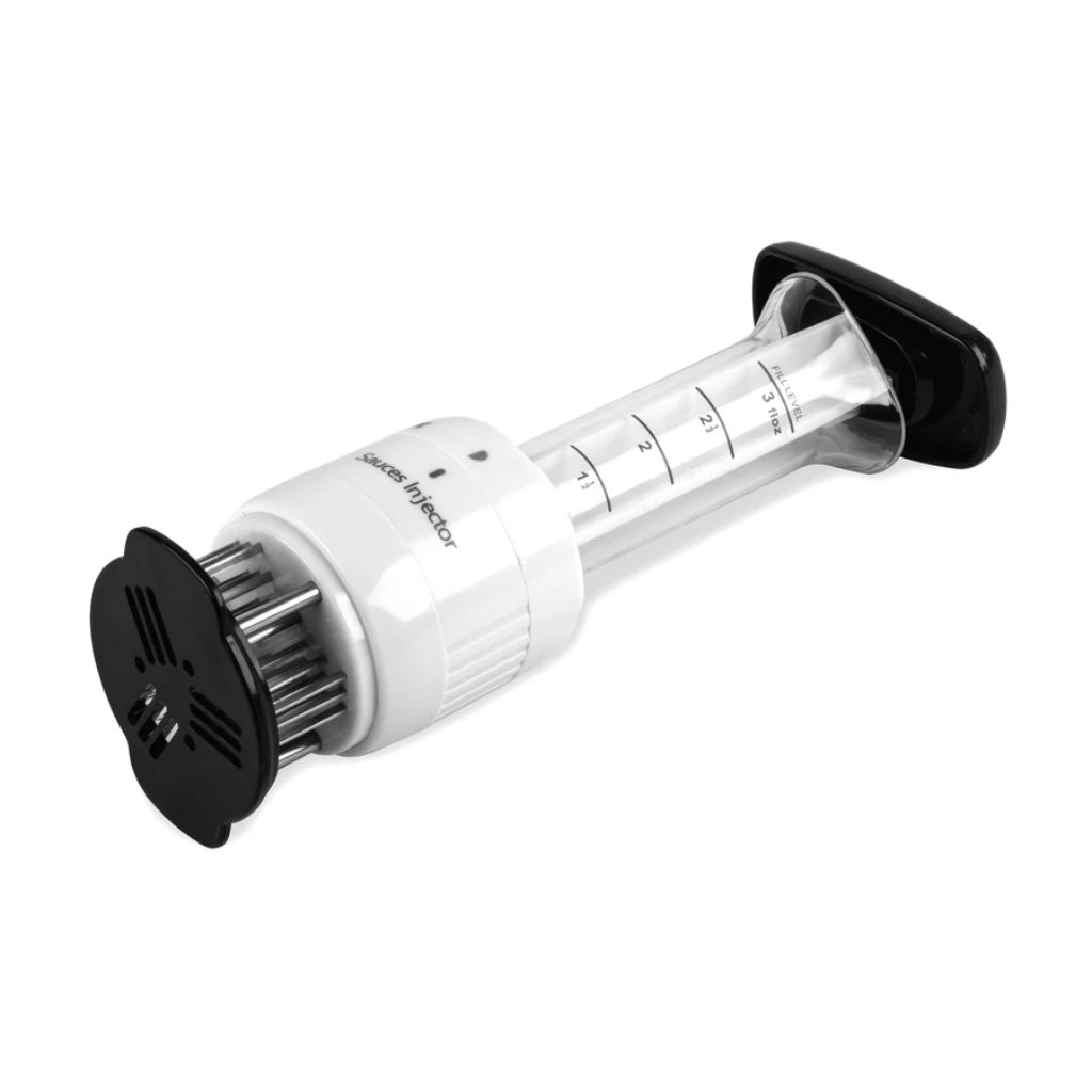 Frăgezitor de carne cu injector pentru contimente
