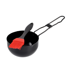 Set vas pentru marinat cu pensulă de silicon