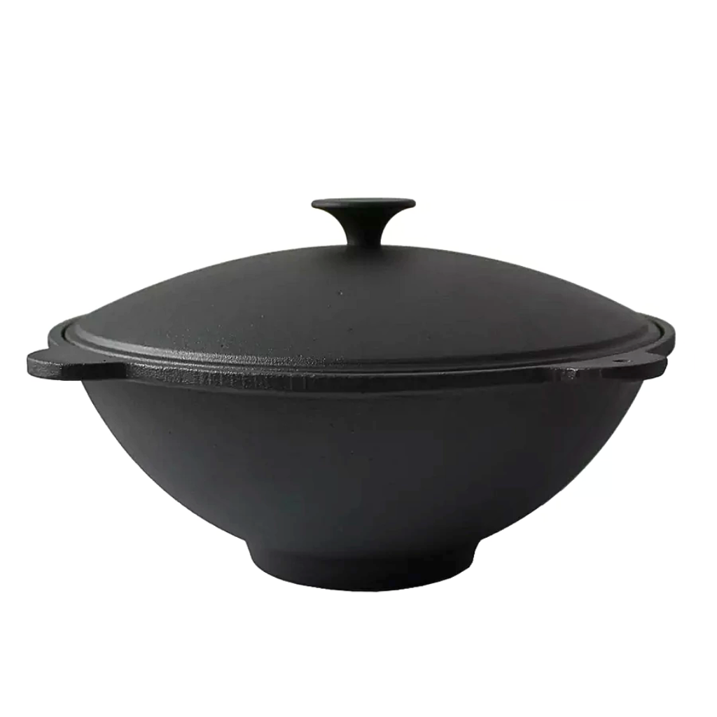 Wok din fontă cu capac 51 cm