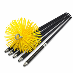 Trusă profesională de curățat hornuri cu perie din nylon 125 mm