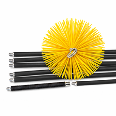 Trusă profesională de curățat hornuri cu perie din nylon 125 mm