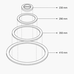 Plită din fontă VS cu desen 530 mm x 530 mm