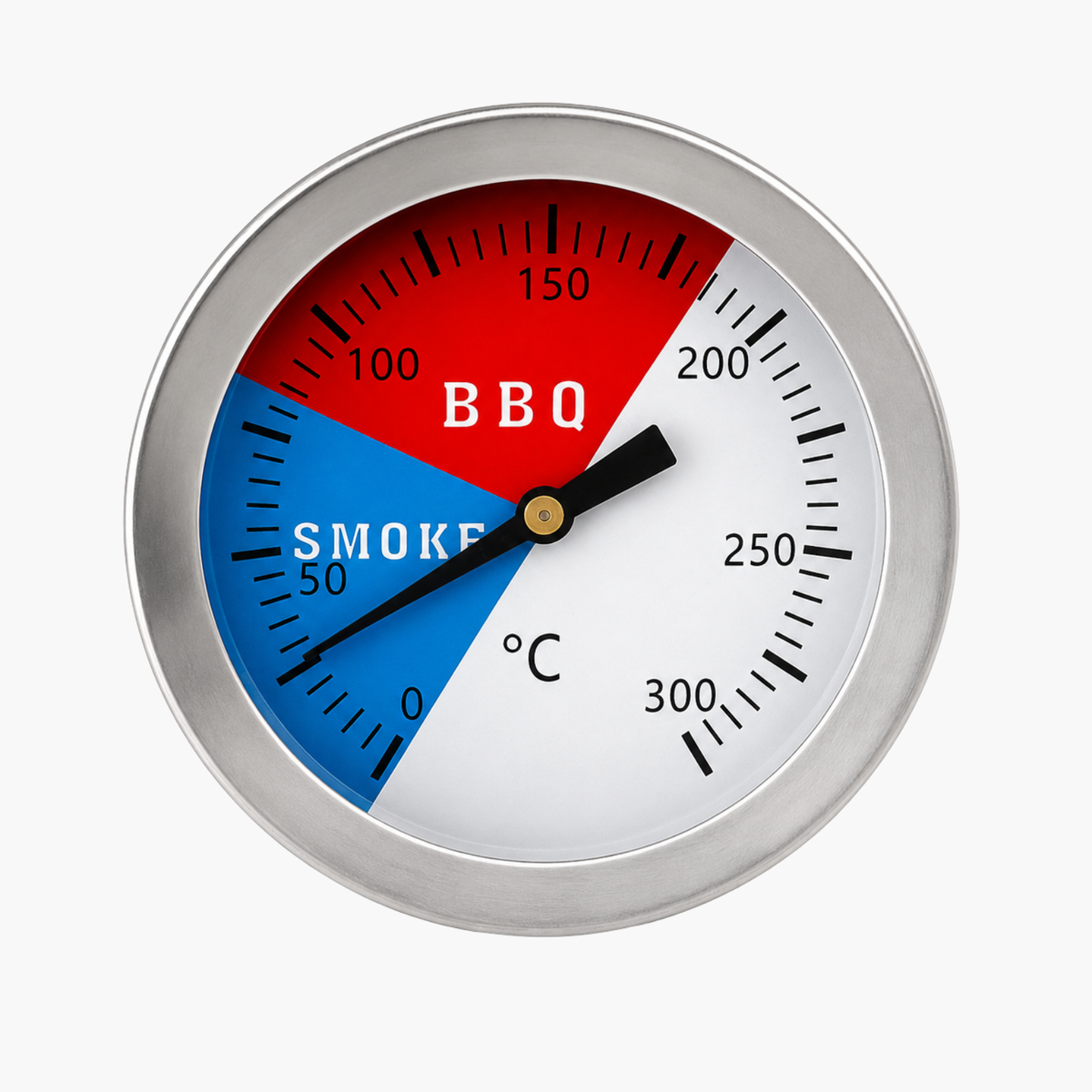Termometru inox pentru cuptoare pe lemne 300°C
