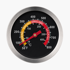 Termometru inox pentru cuptoare pe lemne 400°C
