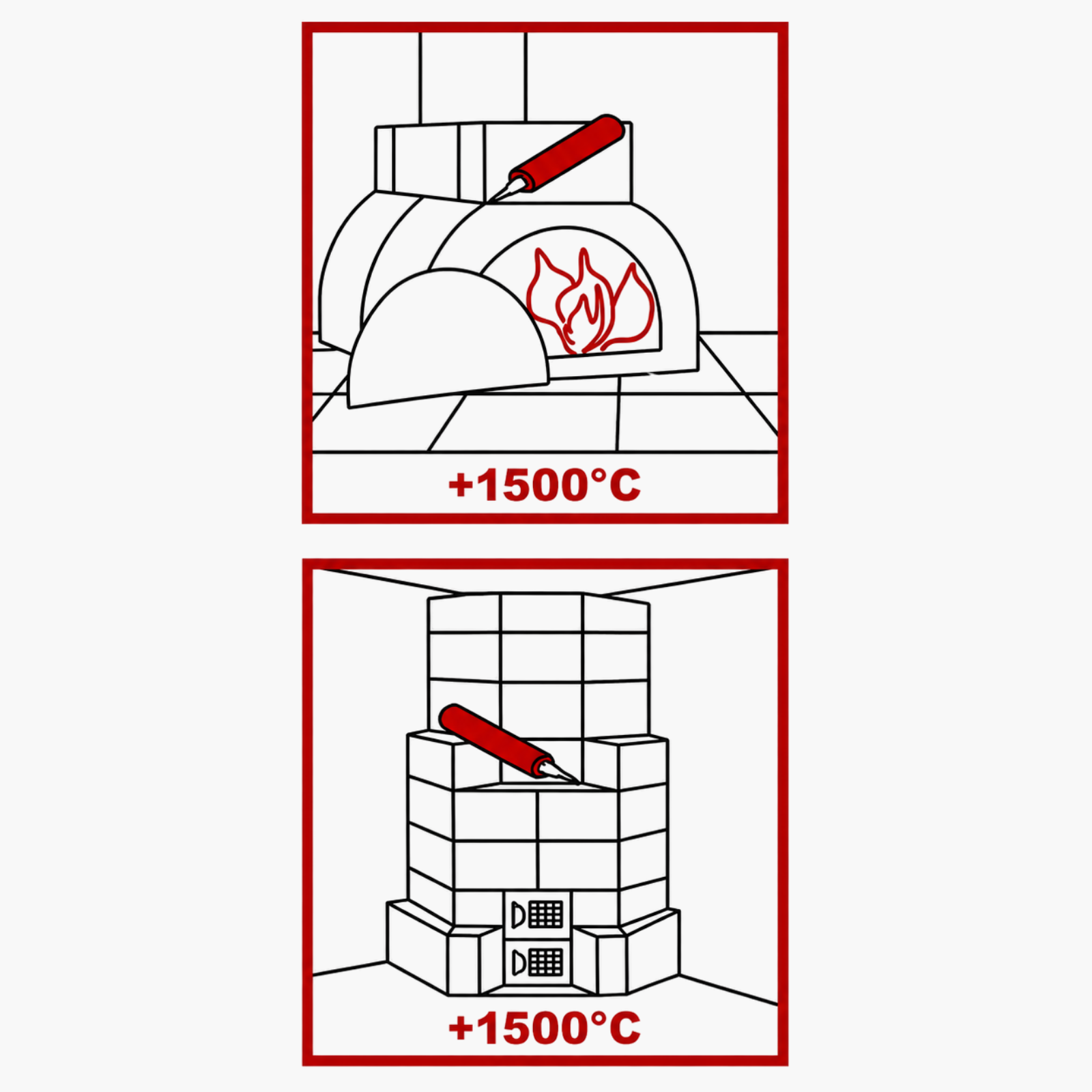 Etanșant termorezistent pentru cuptoare, sobe și șeminee 1500°C
