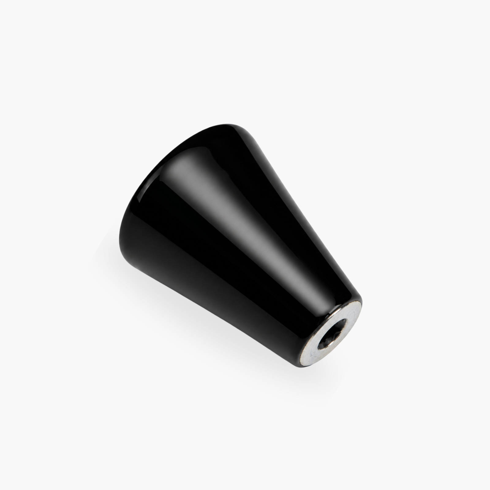 Mâner ceramic rotund negru pentru uși de sobă, șemineu și cuptor