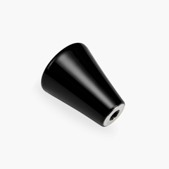 Mâner ceramic rotund negru pentru uși de sobă, șemineu și cuptor