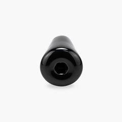 Mâner ceramic rotund negru pentru uși de sobă, șemineu și cuptor