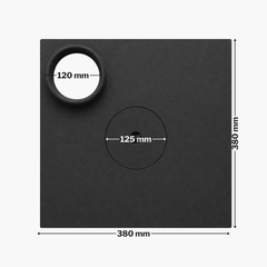 Plita din fontă cu un ochi și gât burlan 380 mm x 380 mm