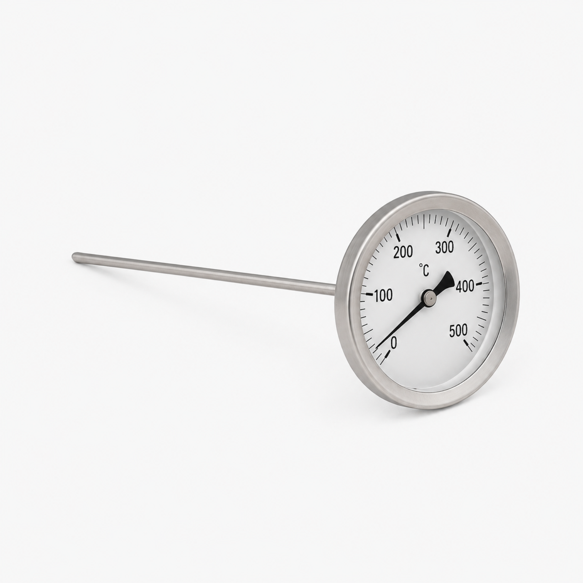 Termometru pentru cuptor cu montaj în zidărie, tijă 30 cm, 0-500°C