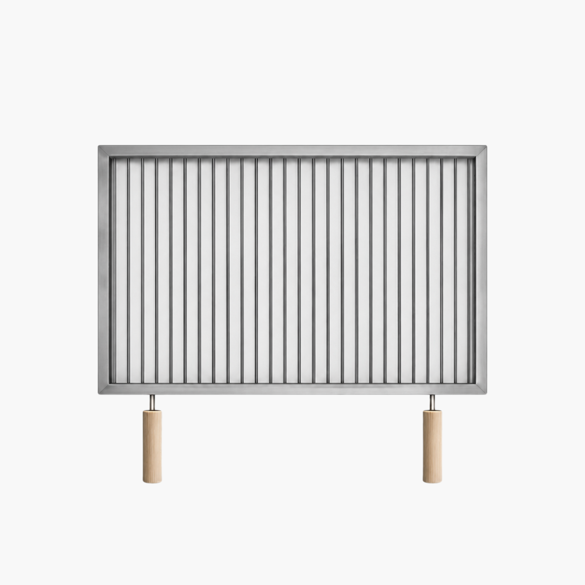 Grătar inox 600 x 400 mm, bare rotative 6 mm, mânere detașabile – ECO