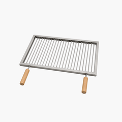 Grătar inox 600 x 400 mm, bare rotative 6 mm, mânere detașabile – ECO