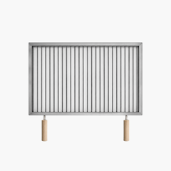 Grătar inox 600 x 400 mm, bare rotative 6 mm, mânere detașabile – ECO