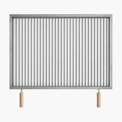 Grătar inox 800 x 600 mm, bare rotative 6 mm, mânere detașabile – ECO
