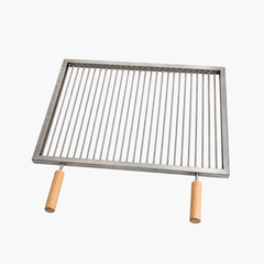 Grătar inox 700 x 600 mm, bare rotative 6 mm, mânere detașabile – ECO