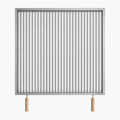 Grătar inox 800 x 800 mm, bare rotative 6 mm, mânere detașabile – ECO