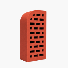Cărămidă Roșie, colț rotunjit pentru fațade, garduri și grătare – 250 × 120 × 65 mm