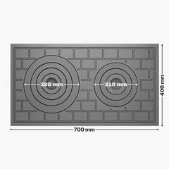 Plită din fontă cu ochiuri mobile 700 mm x 400 mm