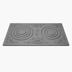 Plită din fontă desen flori 700 mm x 400 mm