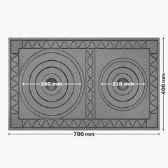 Plită din fontă model tradițional 700 mm x 400 mm