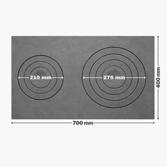 PLITA DIN FONTA CU DOUA OCHIURI 700 mm L x 400 mm l
