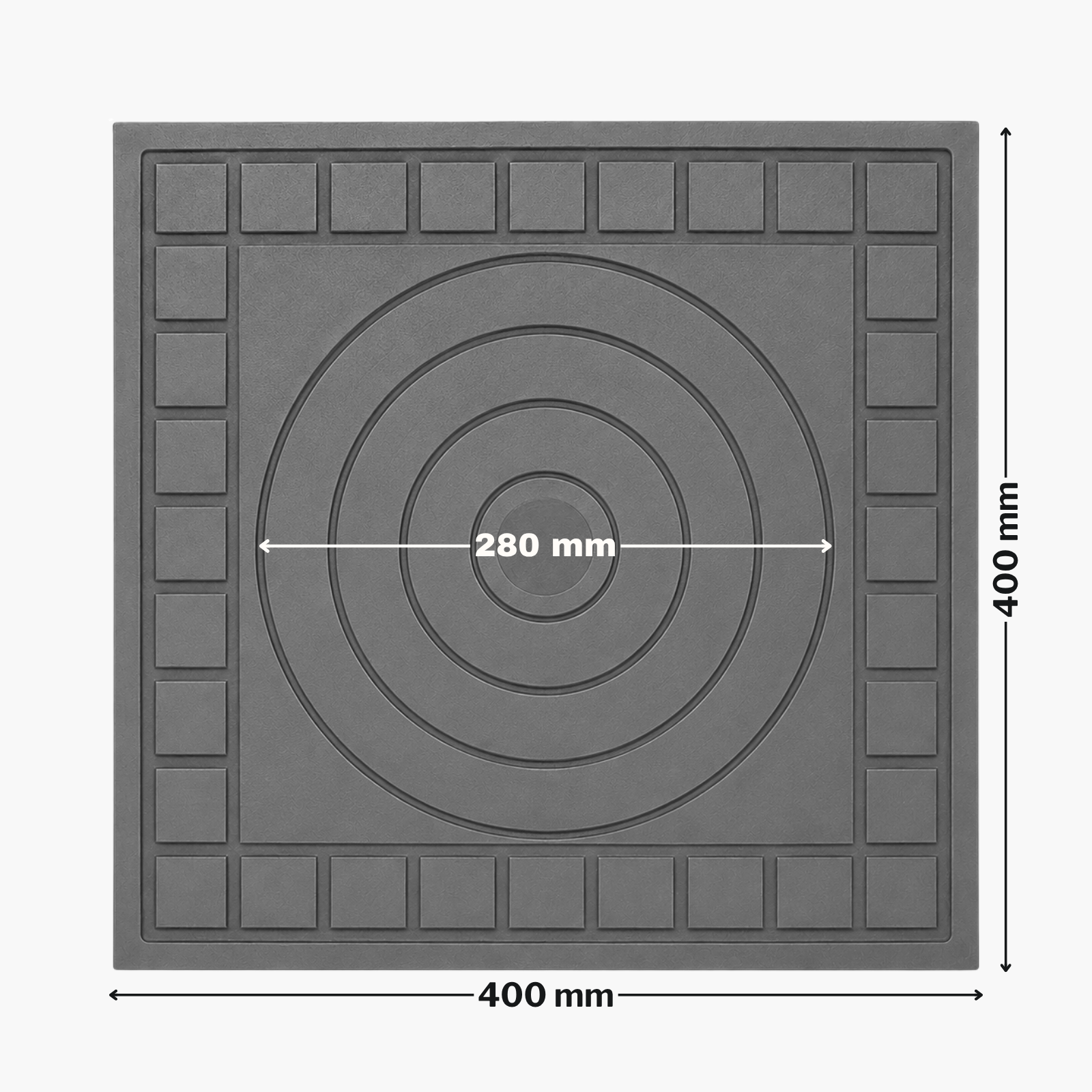 PLITA DIN FONTA CU UN OCHI 400 mm L x 400 mm l