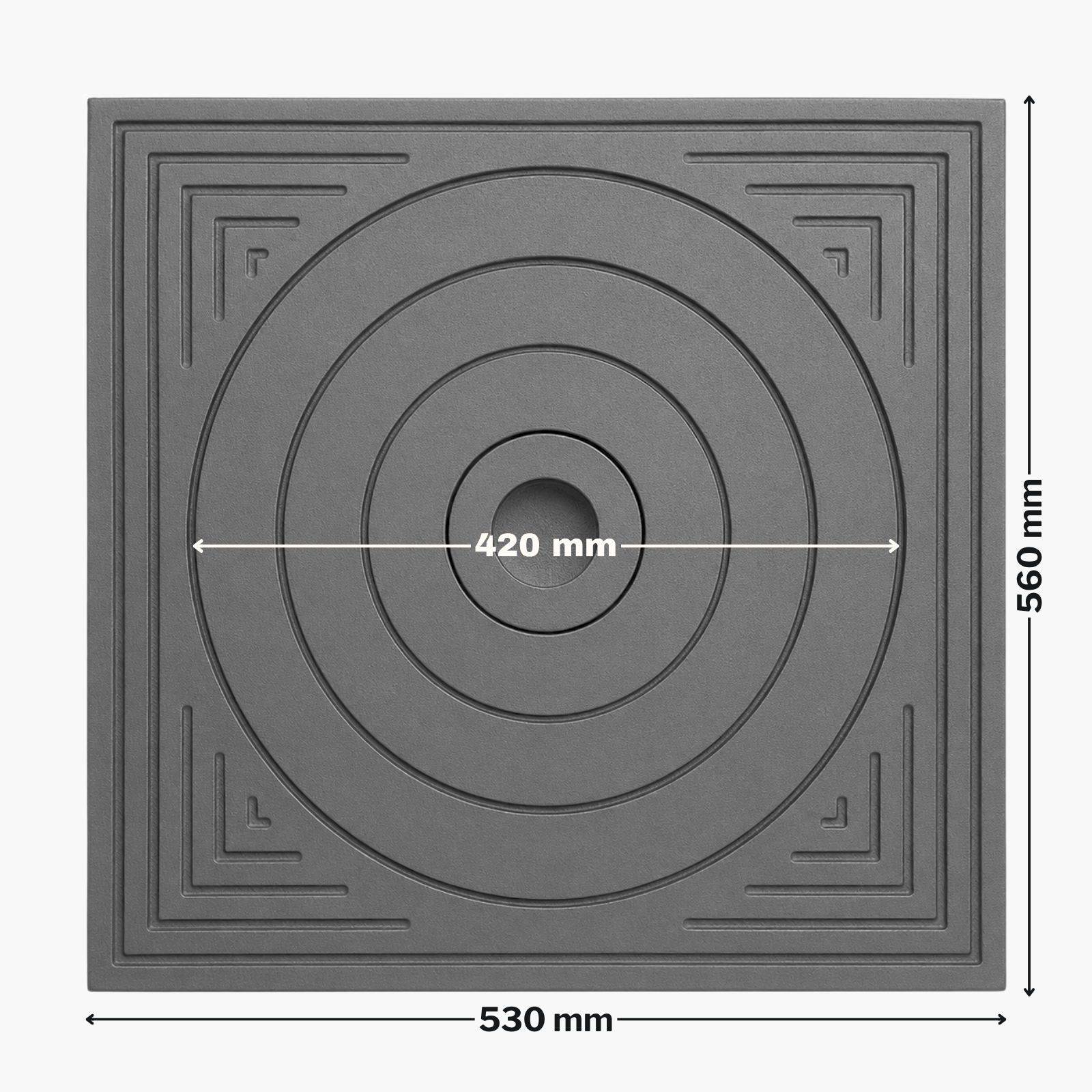 PLITA DIN FONTA 530 mm L x 560 mm l, GROSIME 17 mm
