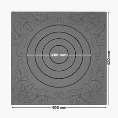 Plită din fontă model floral 400 mm x 420 mm